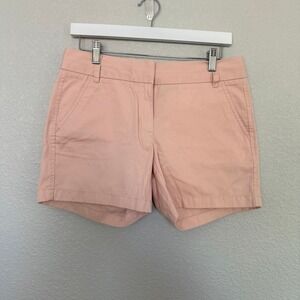 J.Crew 2014 Chino Shorts Womens 4 Peach Pink Cotton 3 Inch Inseam 68925 SU14
